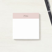 Monogram Logo Rosa Modern Minimalistisch Post-it Klebezettel