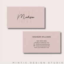 Monogram Logo Rosa Modern Minimalistisch