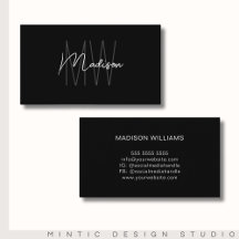 Monogram-Logo Schwarz-weiß Modern Minimalistisch