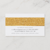 MONOGRAM LOGO smart glamour Gold-Folie Glitzer Visitenkarte (Rückseite)