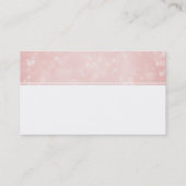 MONOGRAM LOGO whimsical ätherischen Buh Coral pink Visitenkarte (Rückseite)