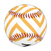 Monogram Lozenge-förmiges geometrisches Muster Baseball (Rückseite)