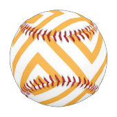 Monogram Lozenge-förmiges geometrisches Muster Baseball (Vorderseite)