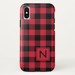 Monogram Lumberjack Red Black Buffalo Kariert Case-Mate iPhone Hülle