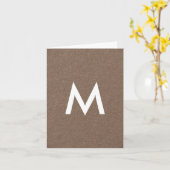 Monogram Lux Glitter Karte (Gelbe Blume)