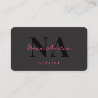Monogram Luxe Trendy Ästhetik Hot Pink QR Code