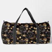 Monogram Luxury Black Rose Floral Pattern Duffle Bag (Vorderseite)