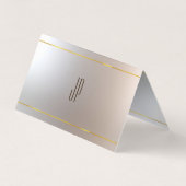 Monogram Luxury Eleganter Moderner Template Glamou Visitenkarten (Rückseite)