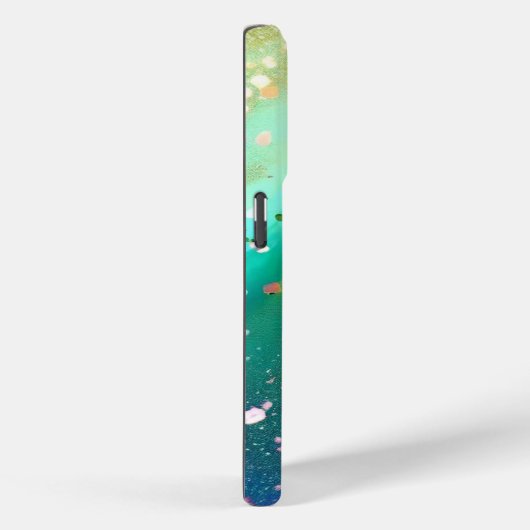 Monogram Luxury Glitzer Rainbow Case-Mate iPhone Hülle (Rückseite / Rechts)