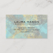 Monogram Luxury Gold | Artistic Texture Paint Visitenkarte (Rückseite)