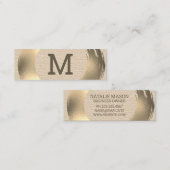Monogram Luxury | Gold gebürstet Mini Visitenkarte (Vorne/Hinten)