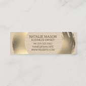 Monogram Luxury | Gold gebürstet Mini Visitenkarte (Rückseite)