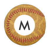 Monogram Luxury Golden Damask Baseball (Vorderseite Links)