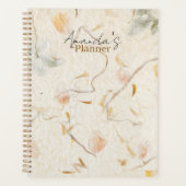 Monogram Luxus erdig schönes Maulbeerpapier Planer (Vorderseite)