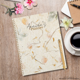 Monogram Luxus erdig schönes Maulbeerpapier Planer