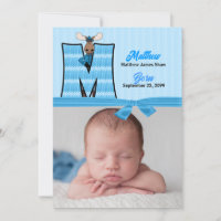 Monogram M Blue Moose Foto Birth