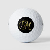 Monogram M, elegantes Drehbuch, Golfball (Vorderseite)