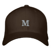 Monogram M Initial Letter Flexfit Wool Bestickte Baseballkappe (Vorderseite)