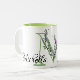 Monogram M Lavendel Eucalyptus Zweifarbige Tasse