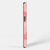 Monogram M Modern Korallenrosa Schmetterlingsmuste iPhone Hülle (Rechte Seite)