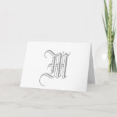 Monogram M Old English Style for Weddings (Vorderseite)