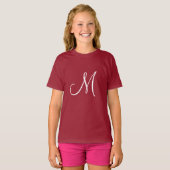 MONOGRAM M, Red and White, T-Shirt (Vorne ganz)
