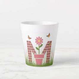 Monogram M Spring Garden Latte Tasse