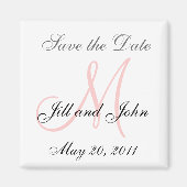 Monogram M Wedding Save the Date Magnet (Vorne)