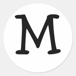 Monogram M Wedding Siegel Sticker