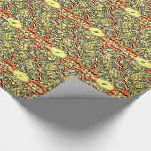 Monogram "M" William Morris Design Geschenkpapier (Ecke)
