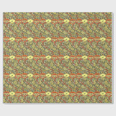 Monogram "M" William Morris Design Geschenkpapier (Flach)