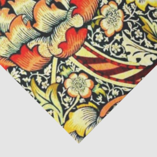 Monogram "M" William Morris Design Seidenpapier (Detail)