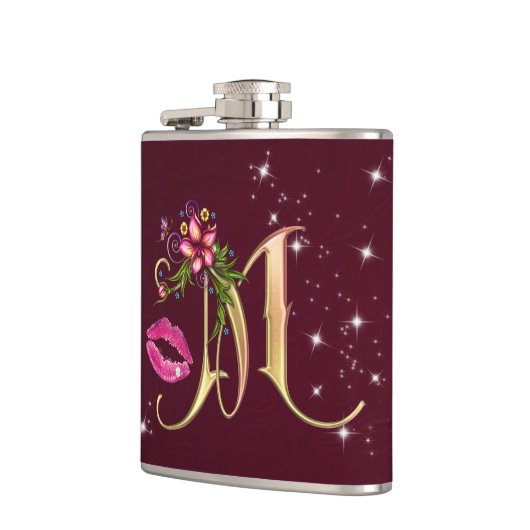 Monogram M Wrapped Flask, 6 oz. Flachmann (Links)