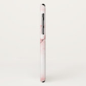 Monogram Mädchenhaft Rosafarben Marmor Case-Mate iPhone Hülle (Hinten/Links)