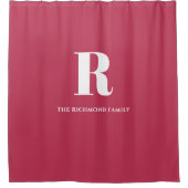 Monogram Magenta Duschvorhang (Vorderseite)