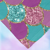 Monogram Magenta Lila Pink Aquamarine Meerjungensk Fleecedecke