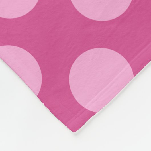 Monogram Magenta Pink Chic Polka Dot Muster Fleecedecke (Ecke)