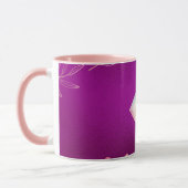Monogram Magenta Rosegold Pink Metallic Glitzer Tasse (Links)