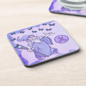 Monogram Magical Wizard mit Schmetterlingen Getränkeuntersetzer (Linke Seite)
