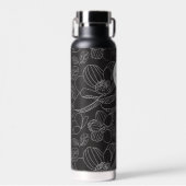 Monogram Magnolia-Abbildung Personalisiert Trinkflasche (Vorne)