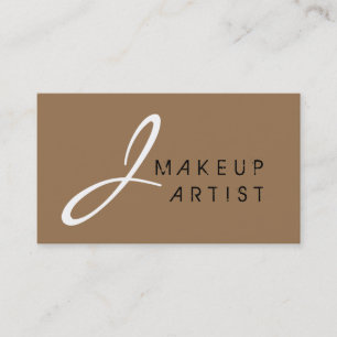 Monogram Makeup Artist Dirt Hintergrund Visitenkarte