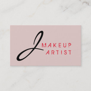 Monogram Makeup Artist Dust Storm Hintergrund Visitenkarte