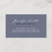 Monogram Makeup Artist Gray Background Visitenkarte (Rückseite)