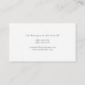 Monogram Manager Zwei Side Premium Linen Visitenkarte (Rückseite)