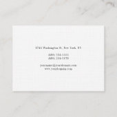 Monogram Manager Zwei Side Premium Linen Visitenkarte (Rückseite)