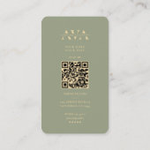 Monogram Marketing Sage Script Modern Visitenkarte (Rückseite)