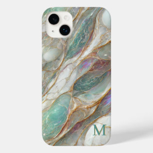 Monogram Marmormutter of Pearl Gold Veins Luxus Case-Mate iPhone 14 Plus Hülle