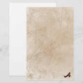 Monogram-Marmorplatte Vintag Stationery Briefpapier (Vorne/Hinten)
