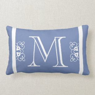 MONOGRAM Massiv periwinkle Blauer Brauch Lendenkissen