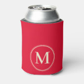 Monogram Massives Kirschbaum-Picknick Rosa Farbe Dosenkühler (Kanne Rückseite)